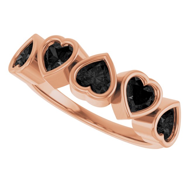 Natural Black Onyx | Heart | 4 x 4mm