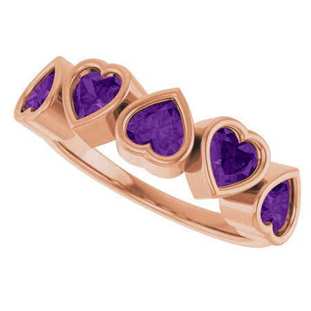 Natural Amethyst | Heart | 4 x 4mm