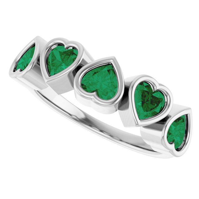 Lab-Grown Emerald | Heart | 4 x 4mm