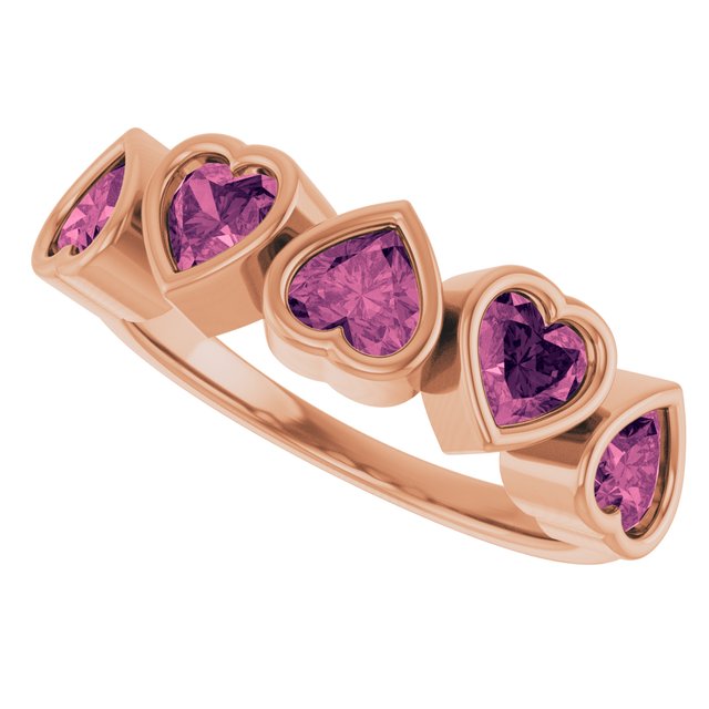 Natural Pink Tourmaline | Heart | 4 x 4mm