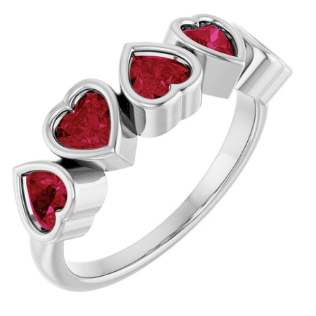 Natural Mozambique Garnet | Heart | 4 x 4mm
