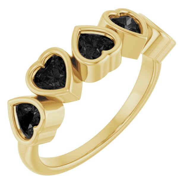 Natural Black Onyx Bezel Ring