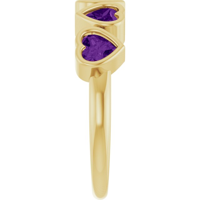 Natural Amethyst | Heart | 4 x 4mm