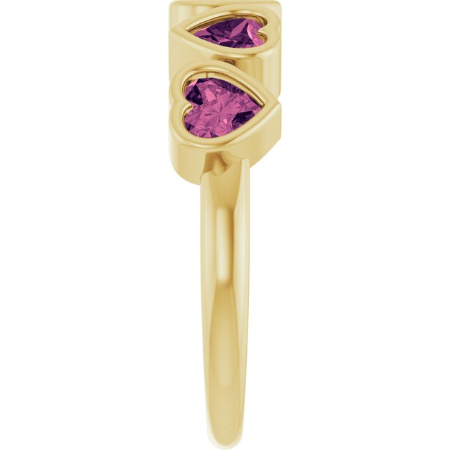 Natural Pink Tourmaline | Heart | 4 x 4mm