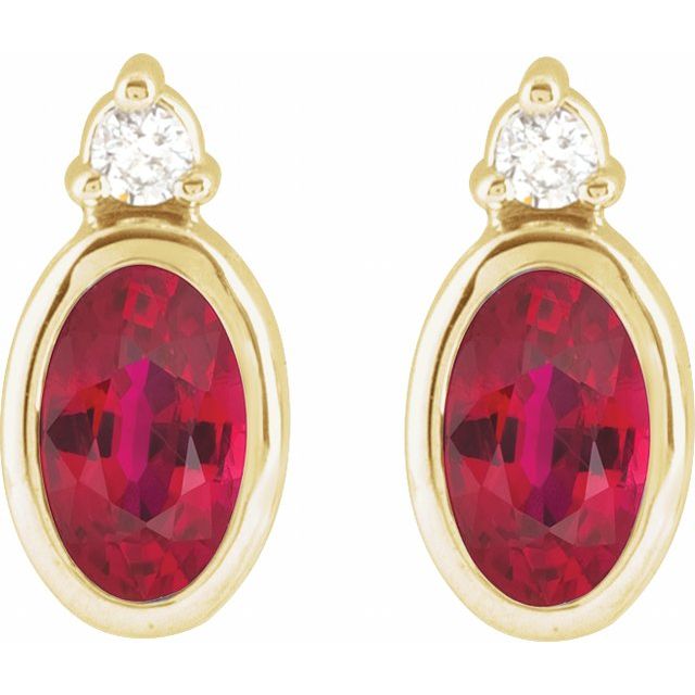 Lab-Grown Ruby | Oval | 5 x 3mm | Natural Ruby | Oval | 5 x 3mm