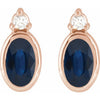Natural Blue Sapphire | Oval | 5 x 3mm | Lab-Grown Blue Sapphire | Oval | 5 x 3mm