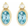 Natural Blue Zircon | Oval | 5 x 3mm