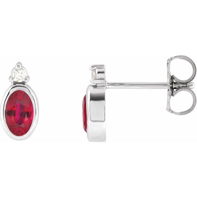 Natural Ruby | Oval | 5 x 3mm | Lab-Grown Ruby | Oval | 5 x 3mm