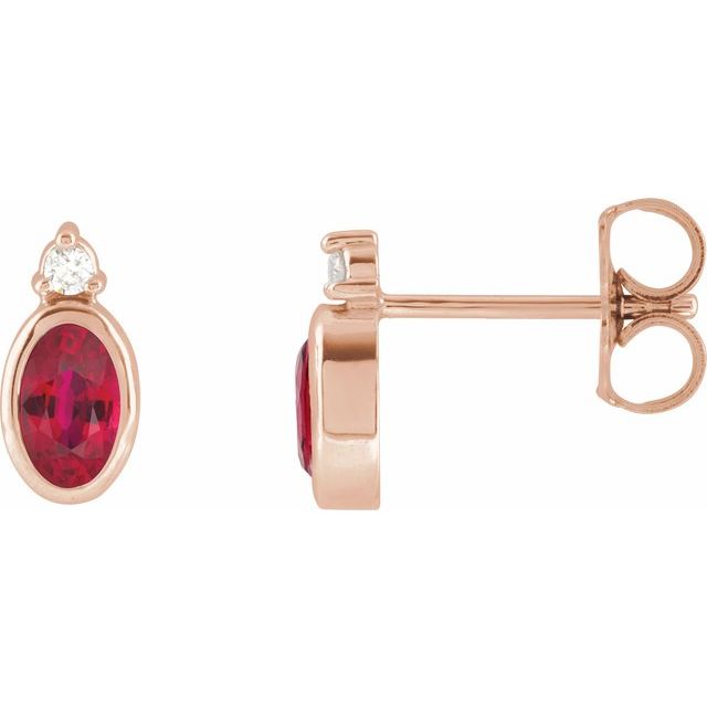 Natural Ruby | Oval | 5 x 3mm | Lab-Grown Ruby | Oval | 5 x 3mm