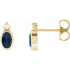 Natural Blue Sapphire | Oval | 5 x 3mm | Lab-Grown Blue Sapphire | Oval | 5 x 3mm