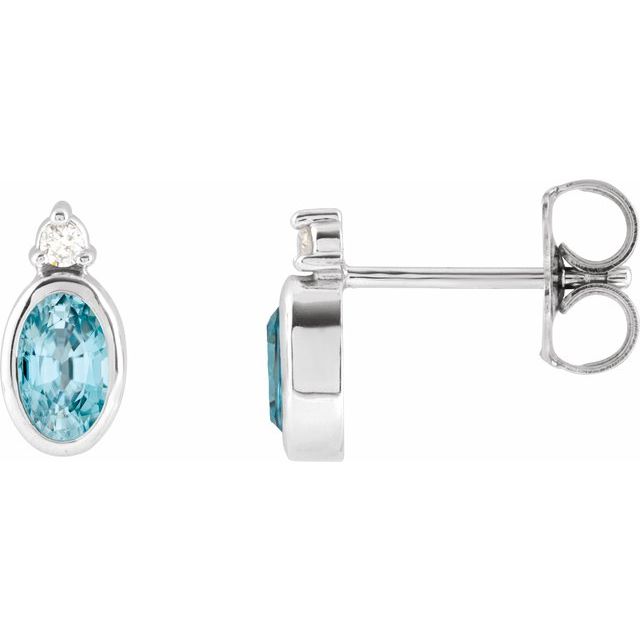 Natural Blue Zircon | Oval | 5 x 3mm