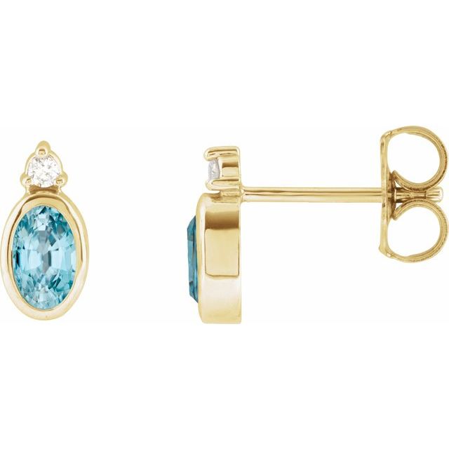 Natural Blue Zircon | Oval | 5 x 3mm