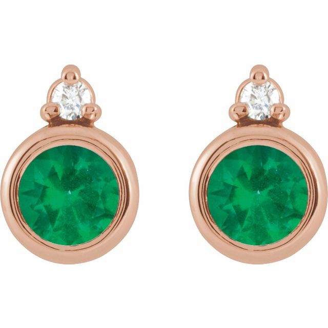 Natural Emerald | Round | 4mm | Lab-Grown Emerald | Round | 4mm