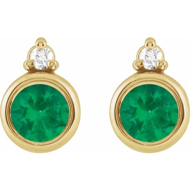Natural Emerald | Round | 4mm | Lab-Grown Emerald | Round | 4mm