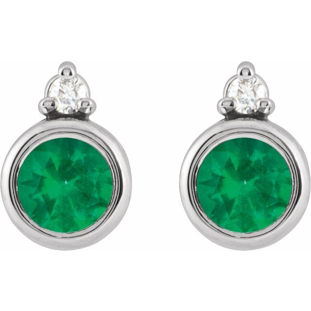 Natural Emerald | Round | 4mm | Lab-Grown Emerald | Round | 4mm