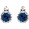 Natural Blue Sapphire | Round | 4mm | Lab-Grown Blue Sapphire | Round | 4mm
