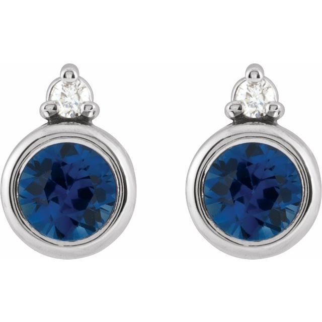 Natural Blue Sapphire | Round | 4mm | Lab-Grown Blue Sapphire | Round | 4mm