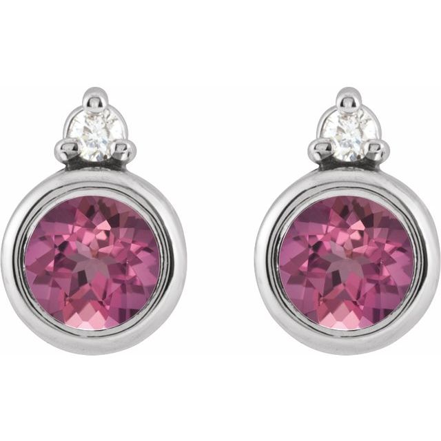 Natural Pink Tourmaline | Round | 4mm