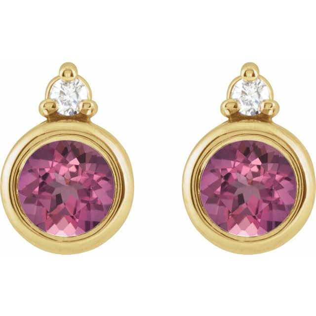 Natural Pink Tourmaline | Round | 4mm