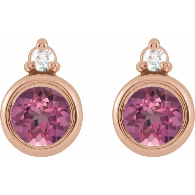 Natural Pink Tourmaline | Round | 4mm