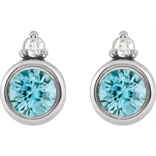 Natural Blue Zircon | Round | 4mm