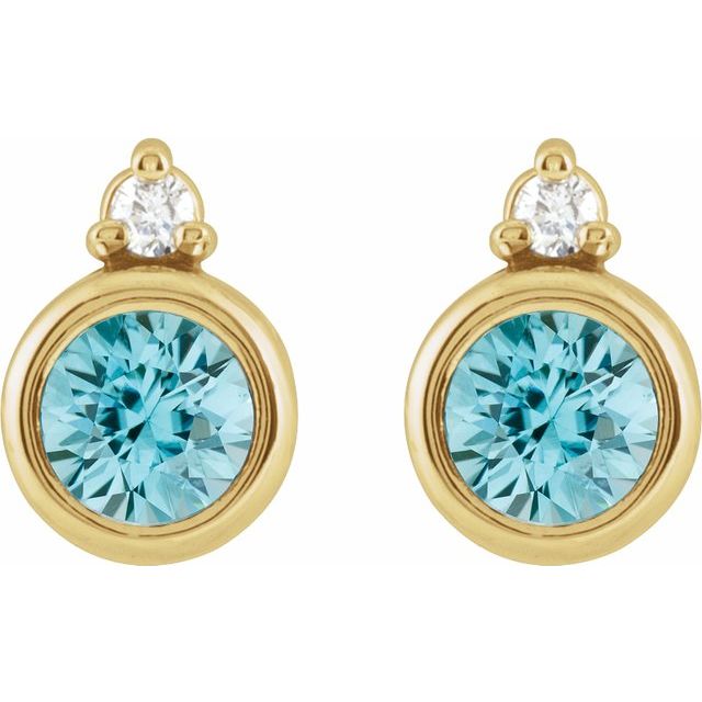 Natural Blue Zircon | Round | 4mm