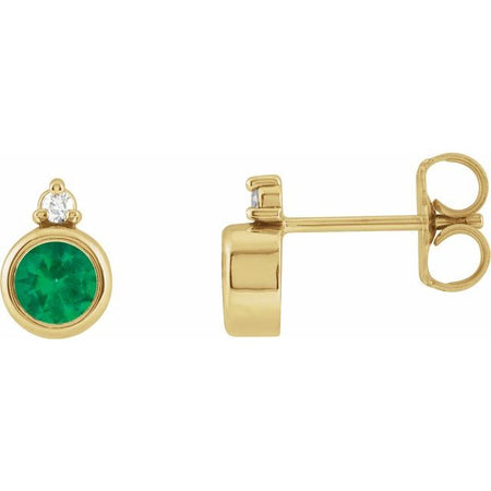 Natural Emerald | Round | 4mm | Lab-Grown Emerald | Round | 4mm
