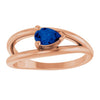 Lab-Grown Blue Sapphire | Pear | 6 x 4mm