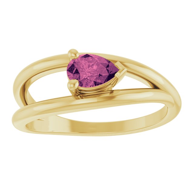 Negative Space Solitaire Ring — 14K Yellow Gold