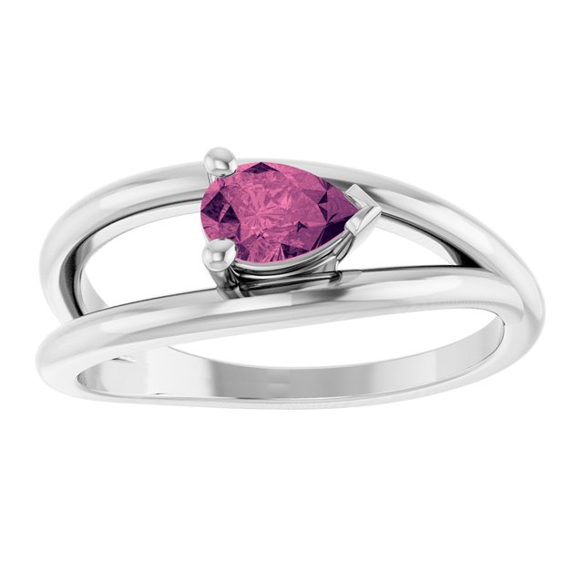 Negative Space Solitaire Ring — 14K White Gold