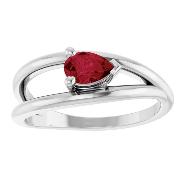 Negative Space Solitaire Ring — Platinum