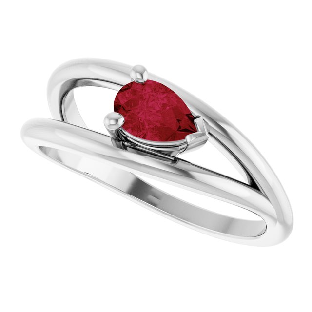 Lab-Grown Ruby | Pear | 6 x 4mm