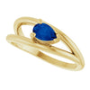 Lab-Grown Blue Sapphire | Pear | 6 x 4mm
