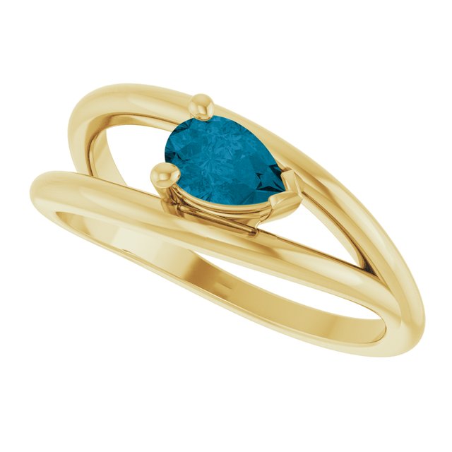 Natural London Blue Topaz | Pear | 6 x 4mm