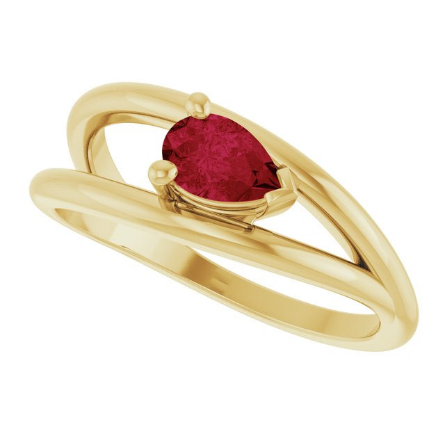 Lab-Grown Ruby | Pear | 6 x 4mm