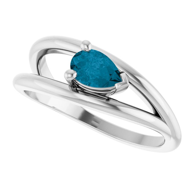 Natural London Blue Topaz | Pear | 6 x 4mm