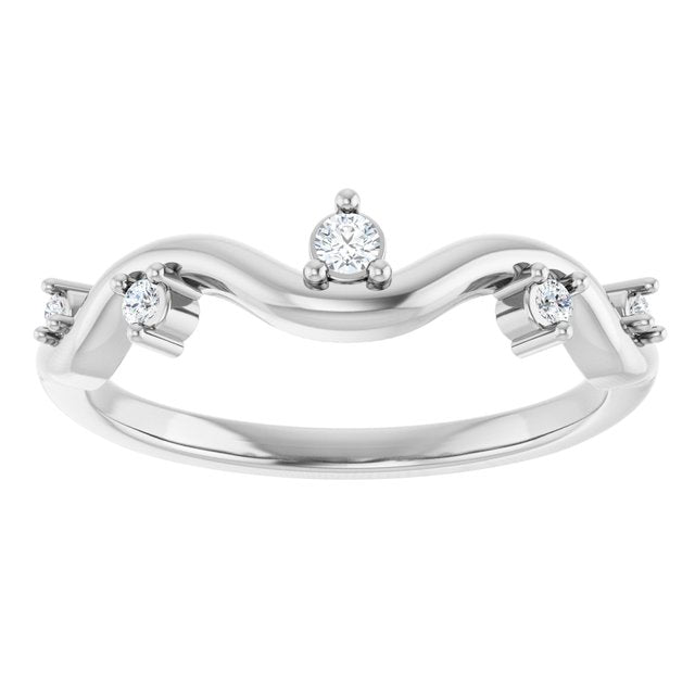 126839 / Ring / Set / 14K White / Natural Diamond / Round / Natural Diamond / Polished / .07 Ctw Natural Diamond Ring
