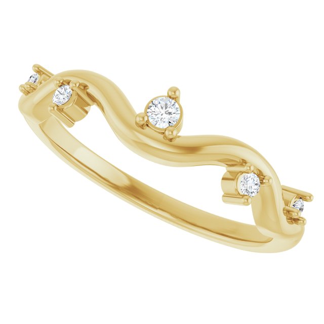 126839 / Ring / Set / 14K Yellow / Natural Diamond / Round / Natural Diamond / Polished / .07 Ctw Natural Diamond Ring