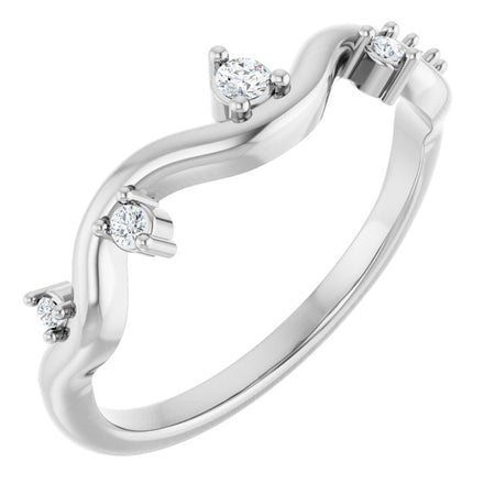 126839 / Ring / Set / 14K White / Natural Diamond / Round / Natural Diamond / Polished / .07 Ctw Natural Diamond Ring