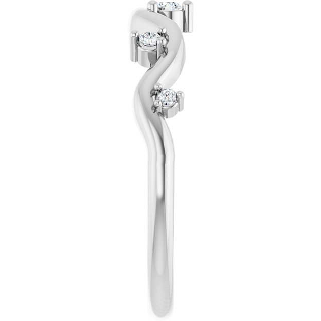 126839 / Ring / Set / 14K White / Natural Diamond / Round / Natural Diamond / Polished / .07 Ctw Natural Diamond Ring