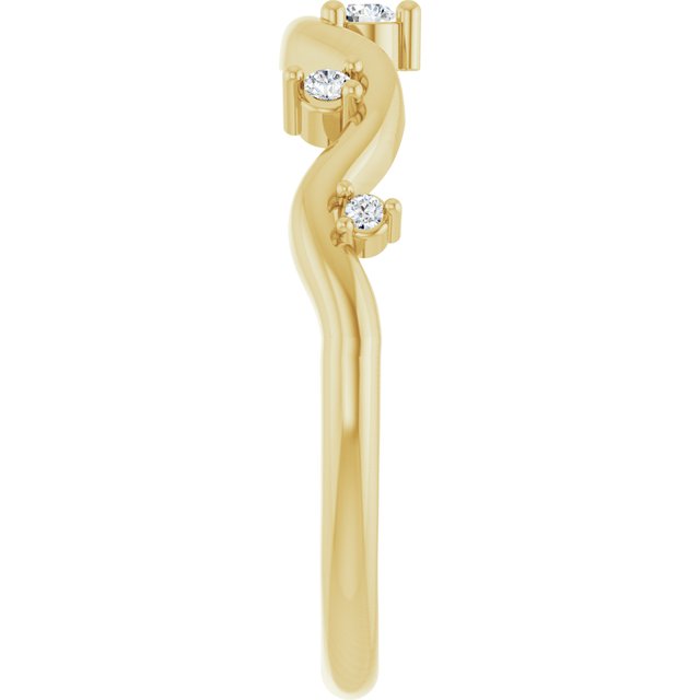 126839 / Ring / Set / 14K Yellow / Natural Diamond / Round / Natural Diamond / Polished / .07 Ctw Natural Diamond Ring