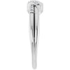126835 / Ring / Set / 14K White / Natural Diamond / Round / 1.2 Mm / Polished / .07 Ctw Natural Diamond Knot Ring