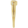 126835 / Ring / Set / 14K Yellow / Natural Diamond / Round / 1.2 Mm / Polished / .07 Ctw Natural Diamond Knot Ring