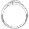 126835 / Ring / Set / 14K White / Natural Diamond / Round / 1.2 Mm / Polished / .07 Ctw Natural Diamond Knot Ring
