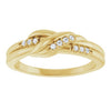 126835 / Ring / Set / 14K Yellow / Natural Diamond / Round / 1.2 Mm / Polished / .07 Ctw Natural Diamond Knot Ring