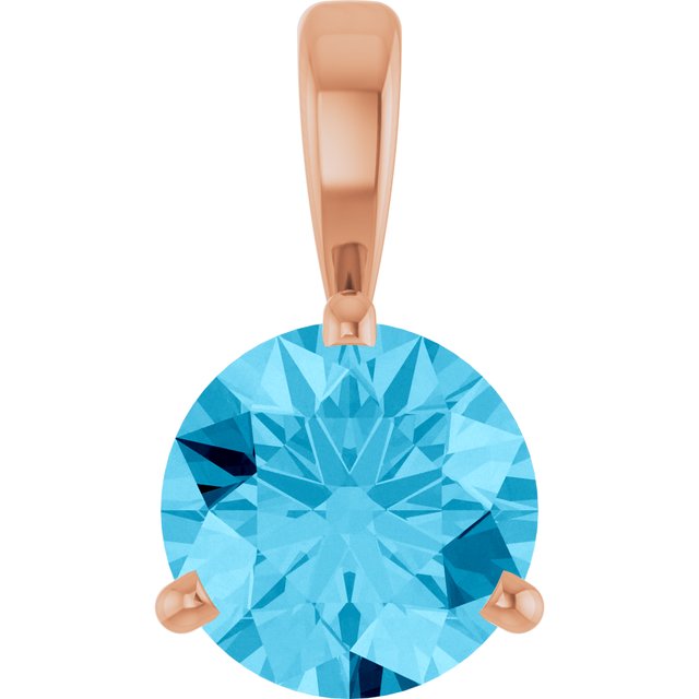 Lab-Grown Aqua Sapphire | Round | 6.5mm