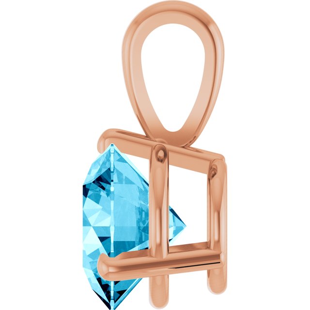 Lab-Grown Aqua Sapphire | Round | 6.5mm