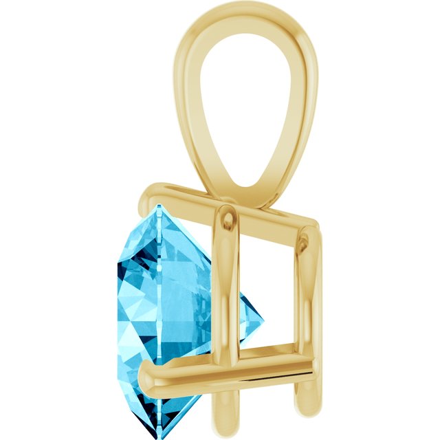 Lab-Grown Aqua Sapphire | Round | 6.5mm