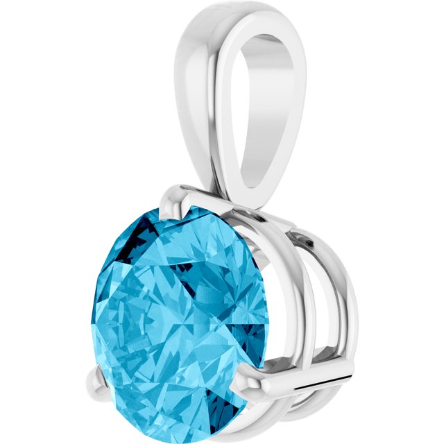 Lab-Grown Aqua Sapphire | Round | 6.5mm