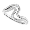126864 / Ring / Set / 14K White / Natural Diamond / Round / 1.5 Mm / Polished / .03 Ctw Natural Diamond Freeform Ring